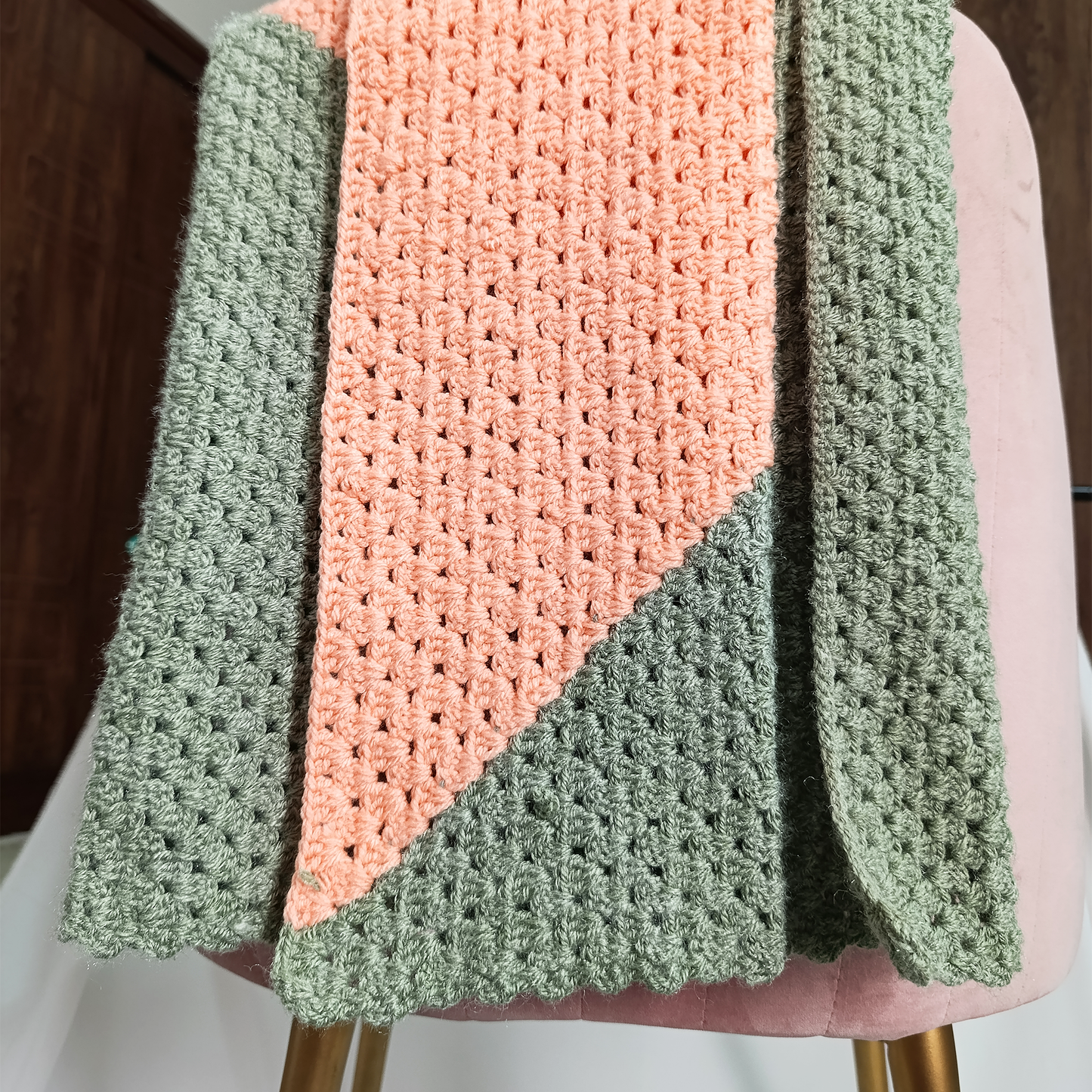 Sunset Sage Baby Blanket Crochet Pattern