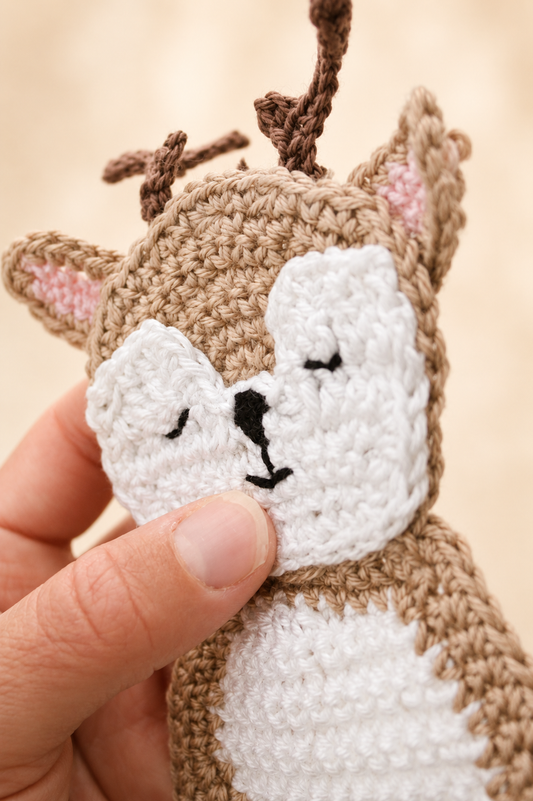 Dina the Deer Appliqué Crochet Pattern