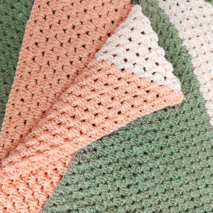 Sunset Sage Baby Blanket Crochet Pattern