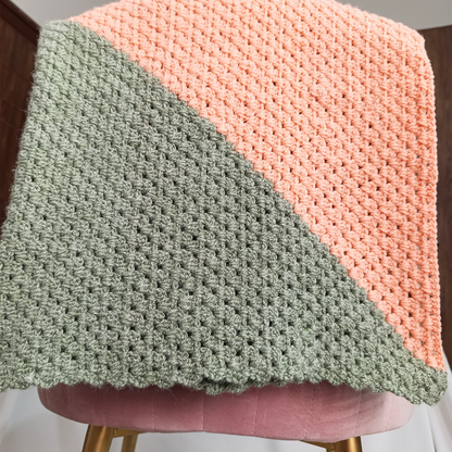 Sunset Sage Baby Blanket Crochet Pattern
