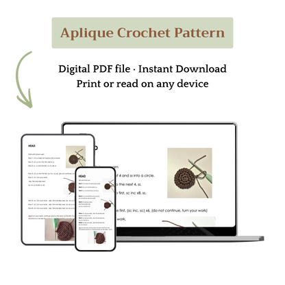 Bobo the Bear Appliqué Crochet Pattern