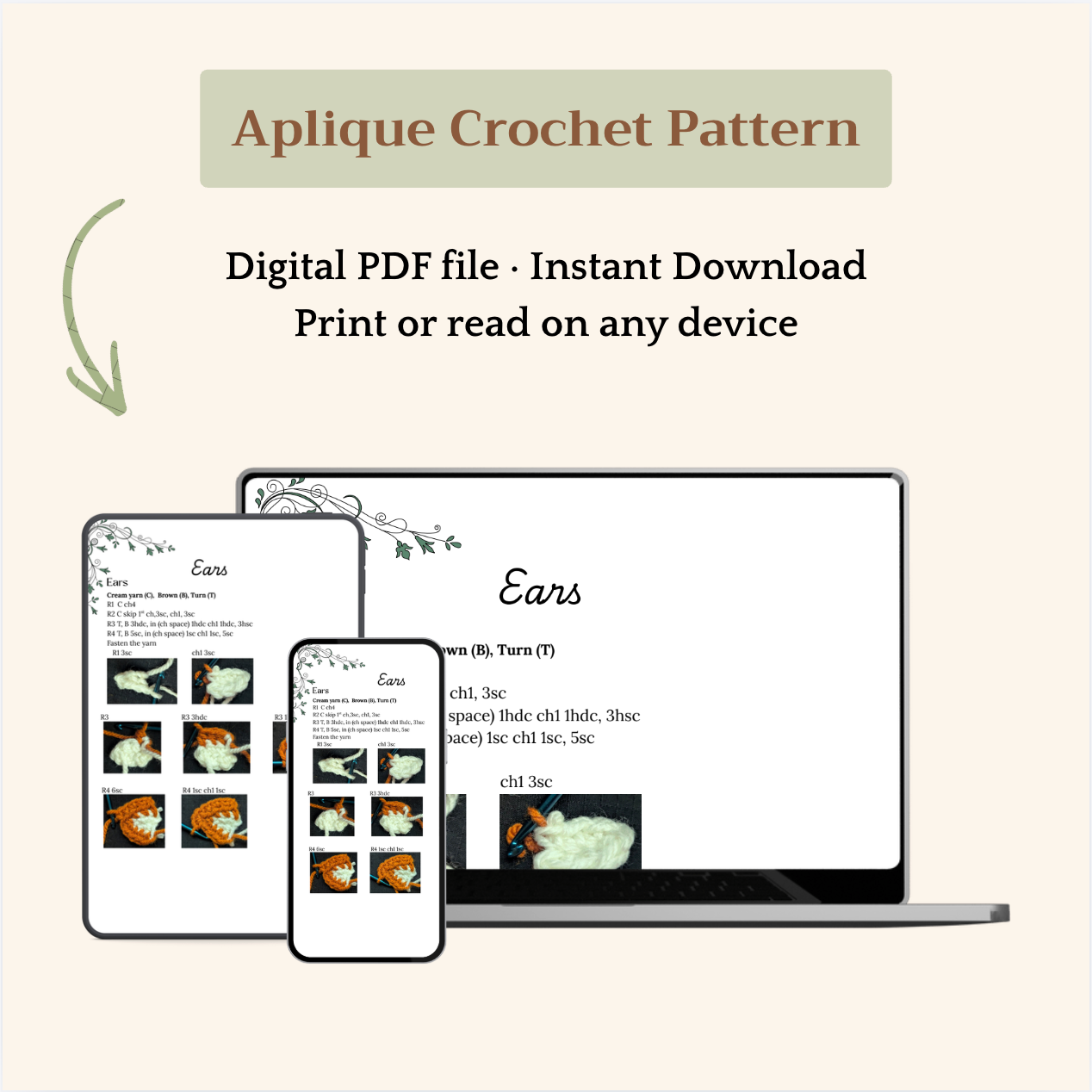 Fifi the Fox Appliqué Crochet Pattern