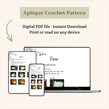 Fifi the Fox Appliqué Crochet Pattern