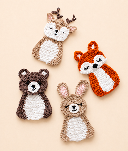 Woodland Friends Crochet Appliqué Bundle