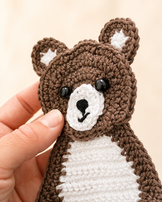 Bobo the Bear Appliqué Crochet Pattern