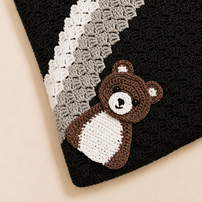 Bobo the Bear Appliqué Crochet Pattern