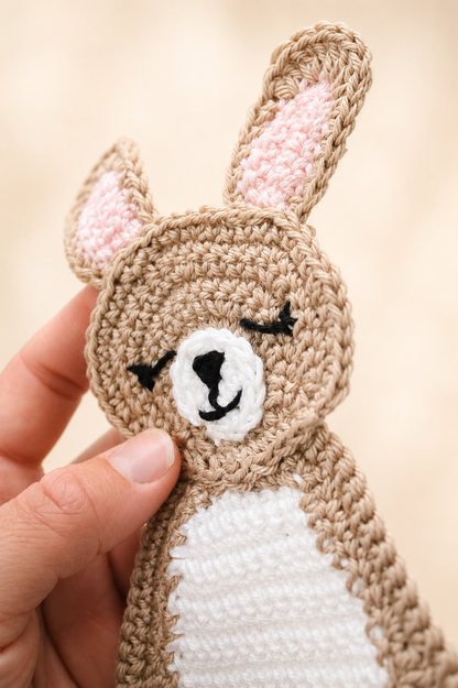 Bonnie the Bunny Appliqué Crochet Pattern